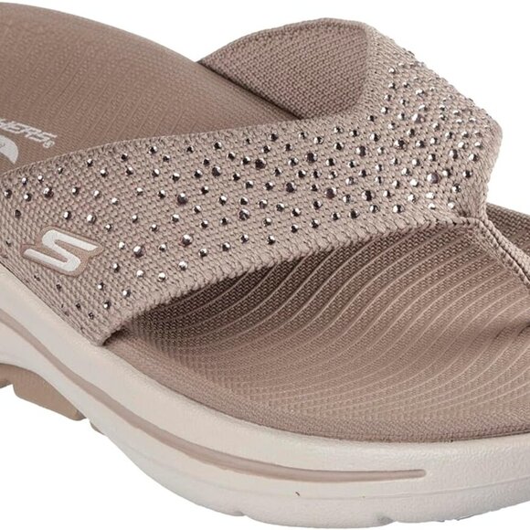 Women's Flip-Flops Mesh Slip On Arch Support Rhinestone Fabric Summer